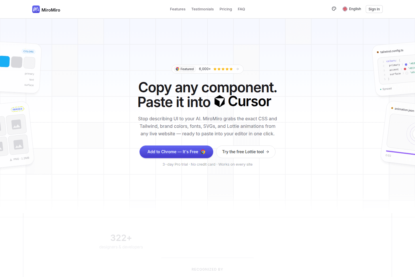 MiroMiro homepage preview
