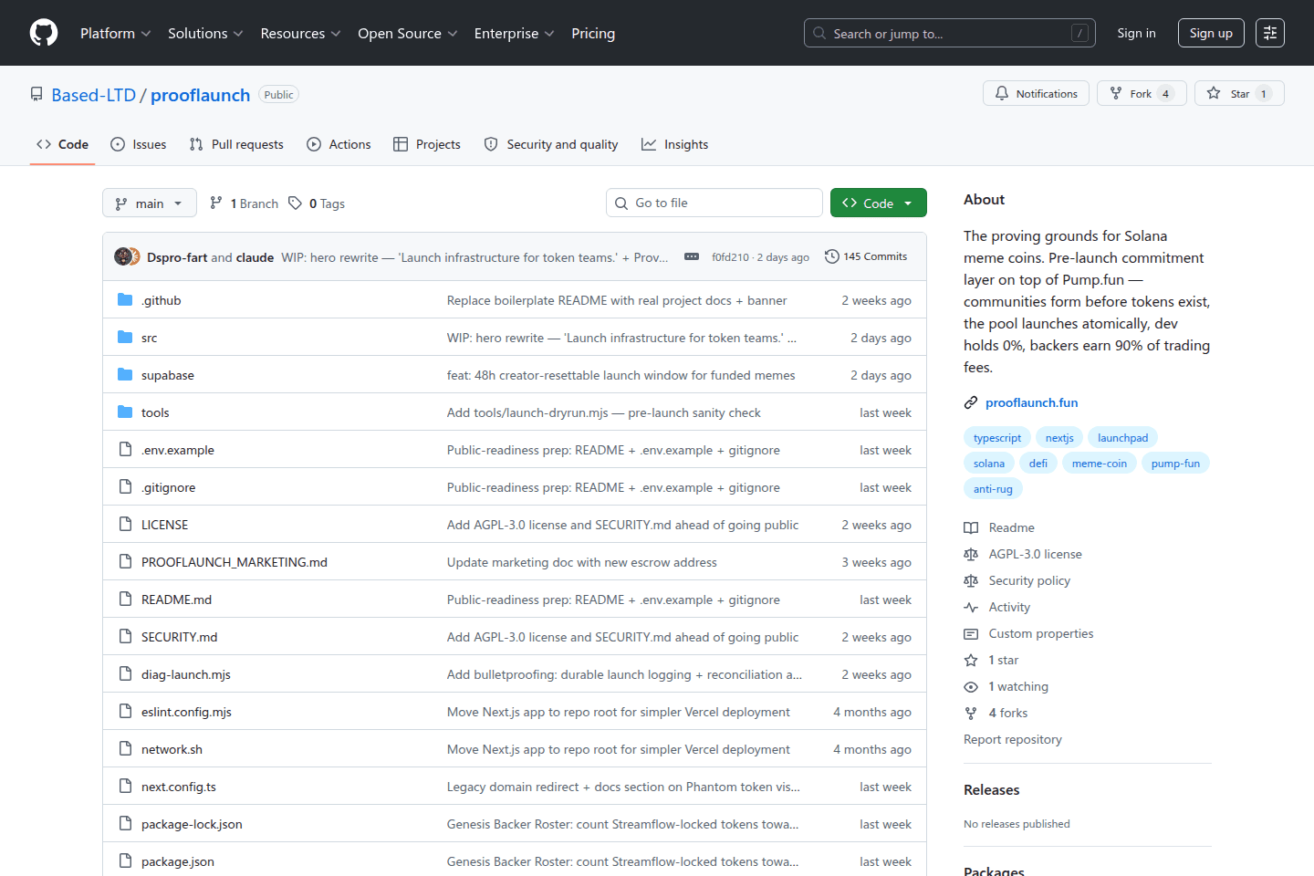 Proof Launch homepage preview