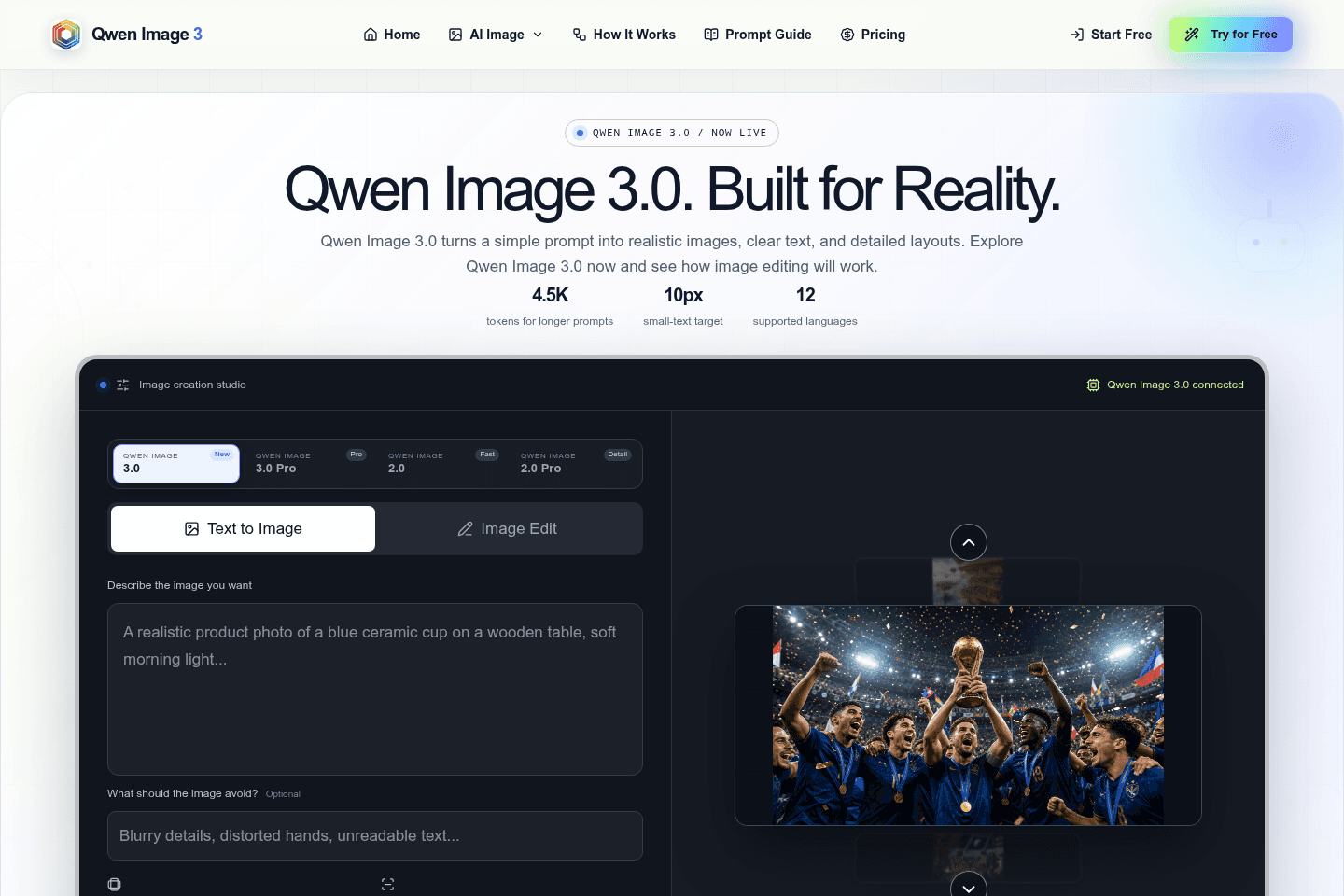 QwenImage3 homepage preview